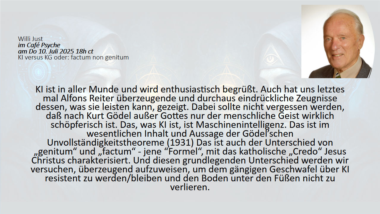 KI versus KG oder: factum non genitum