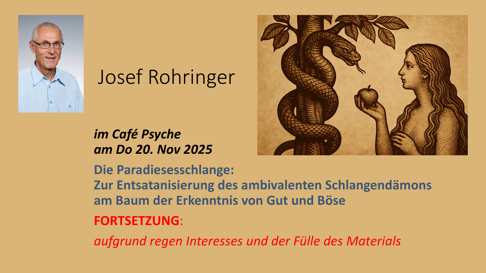 Die Paradiesesschlange: Zur Entsatanisierung des ambivalenten Schlangendämons am Baum der Erkenntnis von Gut und Böse II